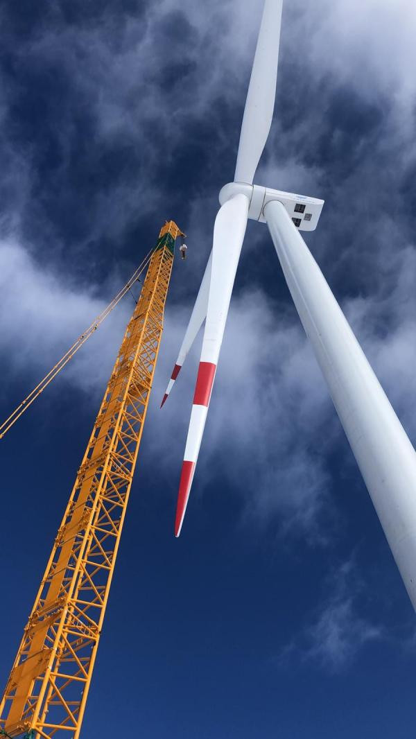 Aksu Wind Power Plant (RES) Turbine Installation
